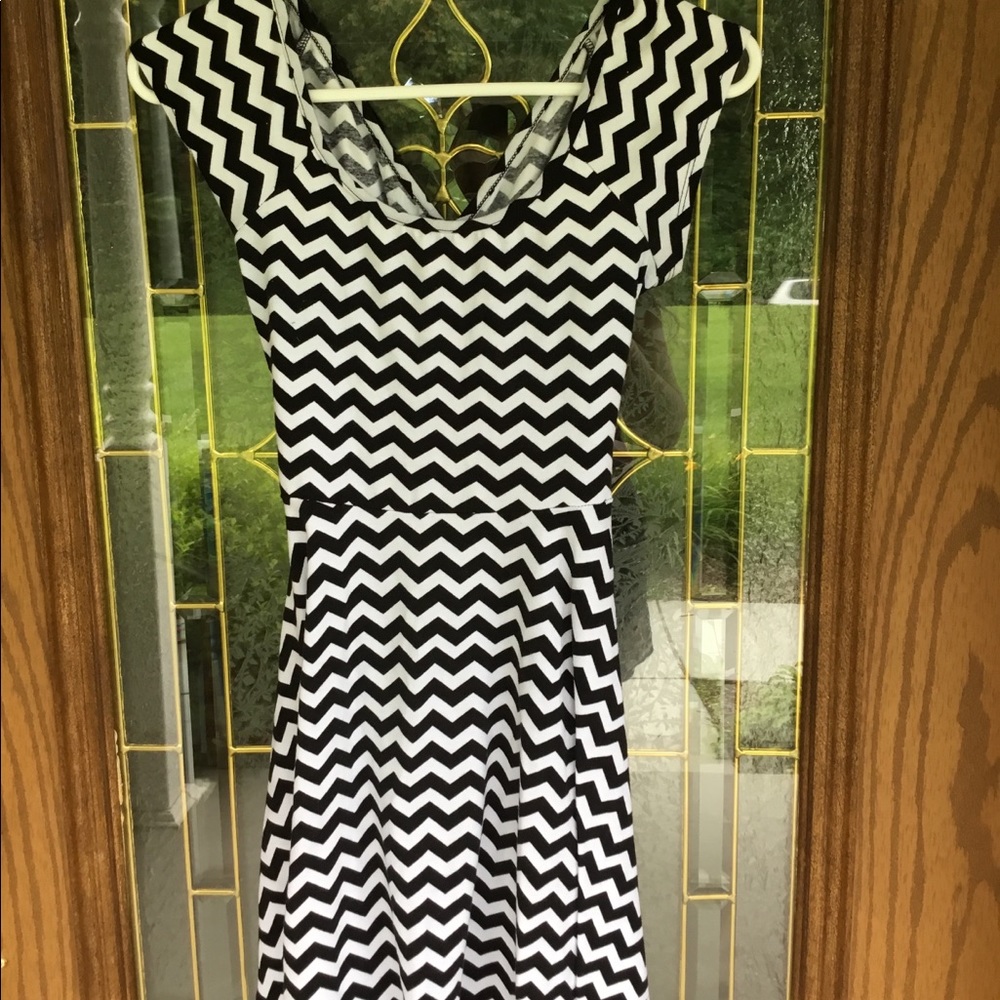 LA Hearts Black and White Dress